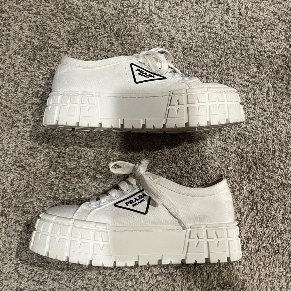 Prada Double Wheel gabardine sneakers